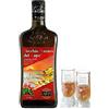 CAFFO VECCHIO AMARO DEL CAPO RED HOT EDITION AL PEPERONCINO PICCANTE 1 LT CON DUE BICCHIERI