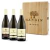 Gandin Cassetta di legno da 3 bottiglie: Merlot, Refosco, Filare Nero DOC Friuli Isonzo | Gandin Wines 0,75 L | Cassetta di legno | Idea Regalo