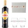 Generico Amaro Averna Siciliano 29% Vol. 1000 ml - con 2 Bicchieri Originali Amaro Averna