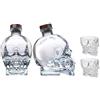 CRYSTAL HEAD VODKA 70 CL BOTTIGLIA A FORMA DI TESCHIO CON 2 BICCHIERI ORIGINALI