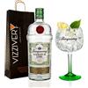 Generico Gin Tanqueray Rangpur Lime con Bicchiere Coppa da Gin Originale Tanqueray in Omaggio - 41,3% Vol. 1000 ml