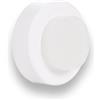 EVI Herrajes | Fermaporta adesivo | Posizionamento a parete | 35 x 18 mm | acciaio inossidabile laccato bianco | gomma bianca | ammortizzatore anti-urto | 2 modalità di installazione | I-254/35