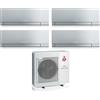 Mitsubishi Electric Climatizzatore Condizionatore MITSUBISHI ELECTRIC Quadri Split 7+9+12+12 serie KIRIGAMINE ZEN SILVER MSZ-EF Inverter con MXZ-4F72VF WI-FI INTEGRATO R-32 7000+9000+12000+12000 A++/A+