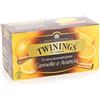 Twinings, Tè Nero Aromatizzato all'Arancia e Cannella, Sapore Avvolgente, con Caffeina, Infusi e Tisane, Confezione da 25 Filtri