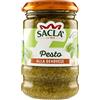 Saclà, Pesto alla Genovese, Condimento per Pasta e per Arricchire i Tuoi Piatti, con Basilico Fresco Italiano, Vaso Vetro, 190g, Confezione da 12 pezzi
