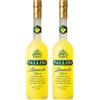 Pallini Limoncello - 500 ml: nato dall'infusione del pregiato Limone Costa D'Amalfi IGP raccolto a mano a Vietri sul Mare, Amalfi - Senza glutine, pesticidi, OGM - 26% ABV. (Confezione da 2)