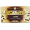 Twinings, Tè Nero Aromatizzato alla Vaniglia, Sapore Delicato e Avvolgente, Infusi e Tisane, Confezione da 25 Filtri