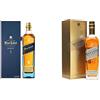 Johnnie Walker Blue Label Blended Scotch Whisky con Cofanetto & Gold Label Reserve Blended Scotch Whisky - 700 ml