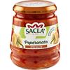 Sacla Saclà, Sottoli, Peperonata, Ideale per Aperitivo, Antipasti e Contorni, Vaso Vetro, 290g, Confezione da 12 Pezzi