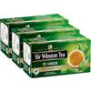 Sir Winston Tea, Tè Verde Biologico, 60 Filtri (3 Confezioni da 20 Filtri), Dalle Rinomate Piantagioni del Nilgiri, 100% Biologico, Certificato RFA, Senza Lattosio, Glutine e Allergeni, Vegan