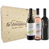 Lo Zoccolaio Cassetta Legno Villa Lanata Chardonnay + Villa Lanata Piemonte Rosato + Lo Zoccolaio Pinot Nero Renoir - Pacco 3x 750ml