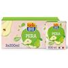 ISOLA BIO Succo di Frutta Biologico Pera, 100% Ingredienti Naturali, Frutta Italiana in Mini Brik per Colazione e Merenda, Formato 3 confezioni da 200 ml