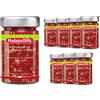 MADAMA OLIVA, Peperoncini Calabresi, Peperoni Piccanti Calabresi Tritati Sott'Olio di Girasole, Senza Aggiunta di Conservanti, 100% Made in Italy, Box da 7 Vasi in Vetro da 310 gr
