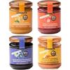 ZeroCal - Dalia Dalia - Composta di frutta 85% | Senza aggiunta di zuccheri con ERITRITOLO - STEVIA | 4 pezzi da 220 g | Fragole, Albicocche, Mirtilli Neri, Mele-Cannella