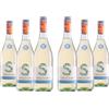 Solegro Vino Bianco Frizzante Secco, Fresco e piacevole con aromi Floreali e Fruttati, 10,5% vol, Confezione con 6 Bottiglie da 750 ml