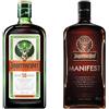 Jägermeister 70cl & MANIFEST 70cl - 1 Liquore a base di 56 Botaniche 35% Vol. e 1 Liquore Premium a base di erbe 38% Vol