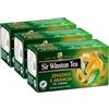 Sir Winston Tea, Tè Verde Zenzero e Arancia, 60 Filtri (3 Confezioni da 20 Filtri), Gusto Speziato e Agrumato, Certificato RFA, Senza Lattosio, Glutine e Allergeni, Vegan