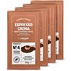by Amazon Espresso Crema Macinato, Tostatura chiara, caffeinato, 250 g, Confezione da 4 - Certificato Rainforest Alliance