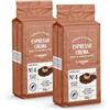 by Amazon Espresso Crema Caffè macinato, Tostatura media, 500 g - 250 g (Confezione da 2) - Certificato Rainforest Alliance