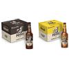 Kozel Birra Lager Dark, Cassa Birra con 20 Birre in Bottiglia da 50 cl, 10 L, 3.5% Vol & Birra Premium Lager, Cassa Birra con 20 Birre in Bottiglia da 50 cl, 10 L, 4.6% Vol