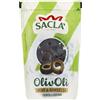 Sacla Saclà, OlivOlì, Olive Nere A Rondelle, Ideali per Insalate e per Arricchire i Tuoi Piatti, Senza Liquido, Busta, 75g, Confezione da 24 pezzi