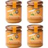 ZeroCal - Dalia Dalia - Composta di frutta 85% | Senza aggiunta di zuccheri con ERITRITOLO - STEVIA | Prodotto artigianale italiano | 4 pezzi da 220 g | Albicocche