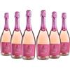 Vigneti Romio Vino Spumante Rosato Novebolle Romagna DOC, 11.5 % Vol, Confezione con 6 Bottiglie da 750 ml