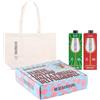 Tavernello Merchandising Cofanetto con Borsa Mare, Vino Rosso d'Italia in Brick 1L, Vino Bianco d'Italia in Brick 1L, Merch e Vino Confezione Regalo