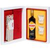 Averna Kit Open Colors Limited Edition: Amaro Averna 70 cl; 2 Bicchieri Firmati Averna, 1 Runner per Tavolo in Lino con Disegno a Mano