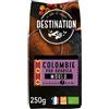 destination premium Destination - Caffè biologico macinato di origine colombiana - 250 g - Caffè Specialità 100% Pur Arabica - Tostato Artigianale in Francia - Alta Intensità