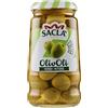 Sacla Saclà, OlivOlì, Olive Verdi Intere, Ideali per Aperitivo, Vaso Vetro, 300g (170g sgocciolato), Confezione da 12 pezzi