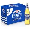 Peroni Nastro Azzurro Stile Capri, Cassa Birra con 24 Bottiglie da 33 cl, Lager a Bassa Fermentazione con Note di Limone e Foglie di Ulivo, Gusto Leggero, Gradazione Alcolica 4.2% Vol