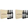 Villa Lanata Cassetta Legno Chardonnay + Piemonte Rosso + Barbera D'Alba 3 X 750ml & Lo Zoccolaio Cassetta Legno - Vino Rosso - Barbera D'Alba+Langhe Rosso+Barolo 3 Bottiglie x 750ml