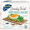 Wasa Crunchy Twist Poppy Seeds & Sea Salt, Cracker Integrali Ricchi di Fibre con Farina di Segale, Semi di Lino, Semi di Papavero e Sale Marino, Fette Sottili e Croccanti, Ideali come Snack, 245 g