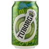 Tuborg, Cassa con 24 Lattine da 33cl, Birra Lager, Gusto Fresco e Dissetante, Gradazione Alcolica 5.0% Vol