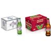 Peroni Nastro Azzurro 0.0 Birra Analcolica Premium Lager, Cassa Birra con 24 Birre in Bottiglia da 33 cl, 7.92 L & Peroni Birra Senza Glutine, Cassa Birra con 24 Birre in Bottiglia da 33 cl, 7.92 L