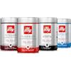 illy Caffè Macinato per espresso Tostato CLASSICO, INTENSO, DECAFFEINATO, 3 Barattoli da 250 grammi