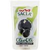 Sacla Saclà, OlivOlì, Olive Nere Snocciolate, Ideali per Insalate e per Arricchire i Tuoi Piatti, Busta, 75g, Senza Liquido, Confezione da 24 pezzi