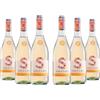 Solegro Vino Bianco Frizzante Amabile, Fresco e piacevole con aromi Floreali e Fruttati, 8% vol, Confezione con 6 Bottiglie da 750 ml