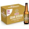 Peroni Birra Gran Riserva Puro Malto, Cassa con 24 Birre in Bottiglia da 33 cl, 7.92 L, Premium Lager dal Gusto Pieno e Rotondo, Gradazione Alcolica 5.2% Vol