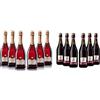 Sant'Orsola Brachetto d'Acqui D.O.C.G. Spumante Dolce, 6 x 75cl & Casa Lambrusco Emilia Igt Vino Rosso Frizzante - Pacco da 6 X 750 Ml