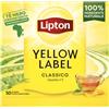 Lipton, Tè Nero Classico, Con Ingredienti 100% Naturali, Gusto Intenso ed equilibrato, ottimo per Tutte le Occasioni, Yellow Label, Confezione di Carta, Filtri Compostabili, 50 Filtri Tè Nero 2