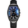 RORIOS Orologio Uomo Automatico Meccanico Orologio Da Polso Quadrante Scheletro Orologi con Cinturino in Pelle Tourbillon Orologi