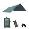 DD Hammocks - DD Tarp 3x3 - Verde Oliva - Leggero, 100% Impermeabile Resistente Shelter con Picchetti & Tiranti per Campeggio Bushcraft & Escursioni