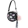 Oh My Pop! Unicorn-Borsa a Tracolla Rotonda Piccola, Nero, 12.5 x 12.5 cm