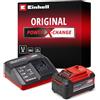 Einhell Originali Einhell Starter Kit PXC 18V 5,2 Ah (batteria e caricabat. rapido, 18V, max. 1260 W, per tutti i dispositivi PXC, indicatore LED 3 liv., incl. 5,2 Ah e caricabatterie rapid)