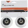 Nextreme Coppia Ruote Bianche Ø 70 mm e Luci Sicurezza per Pattini in Linea Nextreme