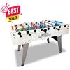 Garlando Calcio Balilla Goleador White con Aste Uscenti, Gambe Pieghevoli - Piano di Gioco in Vetro- biliardino Garlando cd. SC804752