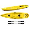 Big Mama Kayak Canoa biposto Mojito Big mama kayak - 380 cm - 2 posti adulto + 1 posto bambino + 2 gavoni + 2 ruote integrate + 2 pagaie omaggio - GIALLO