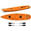 Big Mama Kayak Canoa biposto Mojito Big mama kayak - 380 cm - 2 posti adulto + 1 posto bambino + 2 gavoni + 2 ruote integrate + 2 pagaie omaggio - ARANCIONE